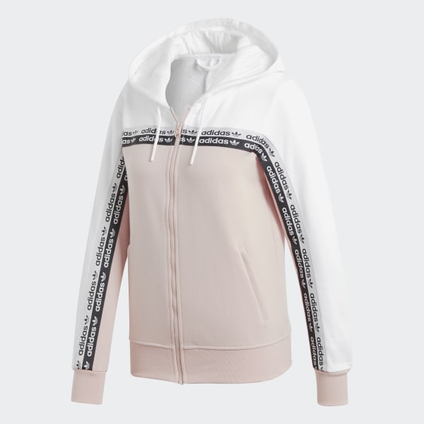 women's adidas originals tape colorblock pullover hoodie