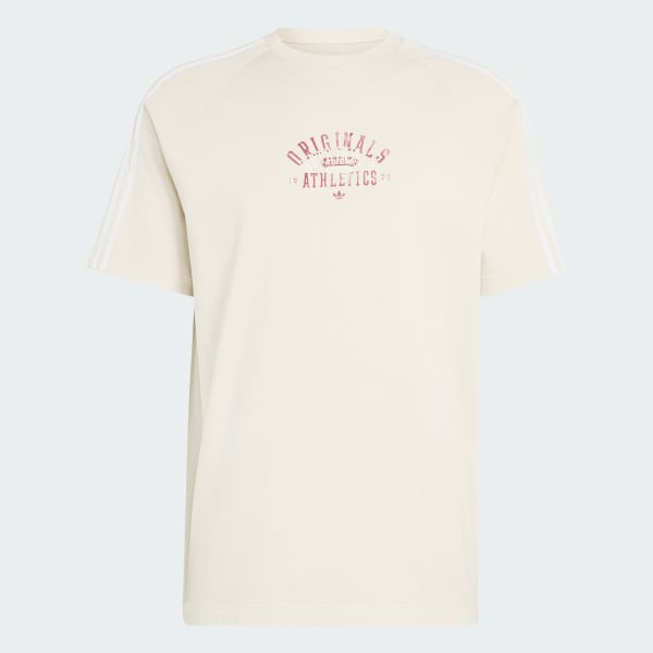 สีขาว เสื้อยืด WASHED GRAPHICS RINGER จาก ADIDAS ORIGINALS