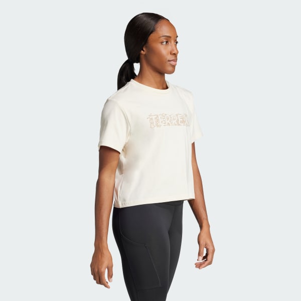 Blanco Polera Terrex Estampada