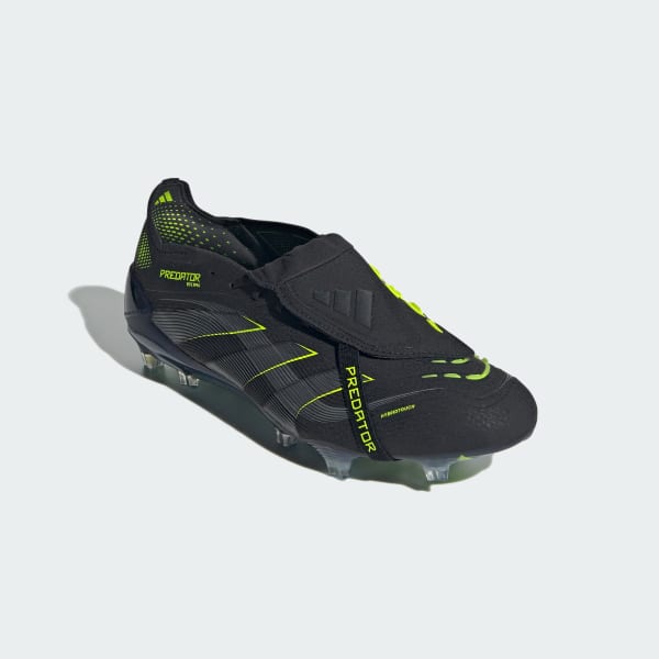 Svart Predator Elite Fold-Over Tongue Firm Ground Fotballsko
