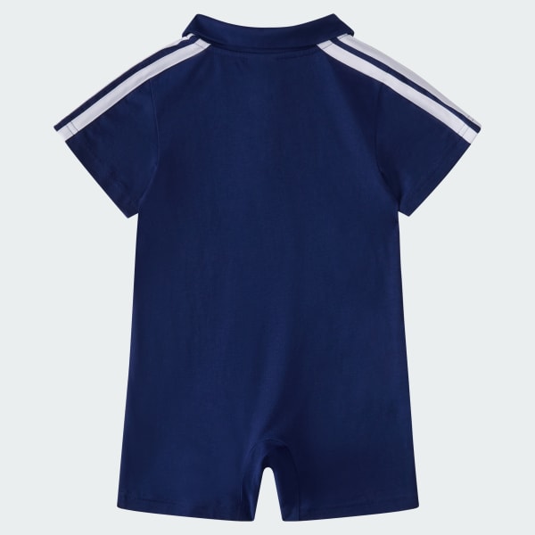 Short Sleeve Cotton Polo Romper