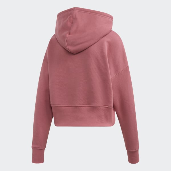 adidas cropped hoodie burgundy