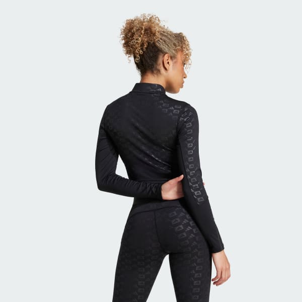 zwart Hyperglam Training Emboss Shirt