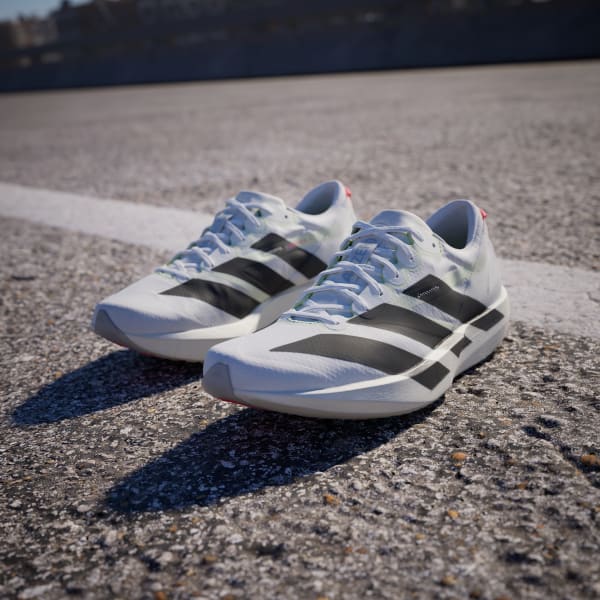 ADIDAS ADIZERO ランニングシューズ ホワイト/ネイビー