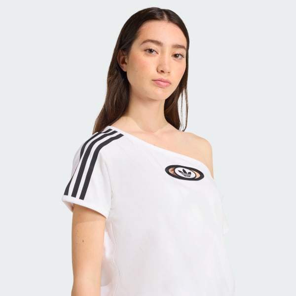 [ADIDAS] Tシャツ オフショルダー キャンパス 2000 (2color) adidas CAMPUS 2000 OFF SHOULDER TEE ホワイト（アディダス