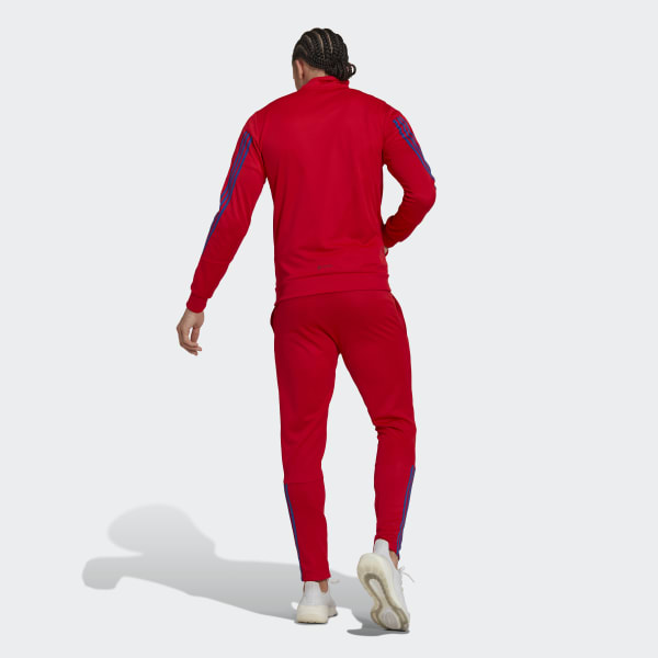 Red Slim Zipped Track Suit KC613
