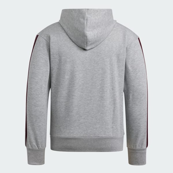 adidas Kansas Jayhawks Essentials 3-Stripes Hoodie - Grey