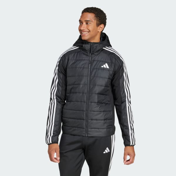 Negro Chaqueta Térmica Essentials 3 Tiras Híbrida