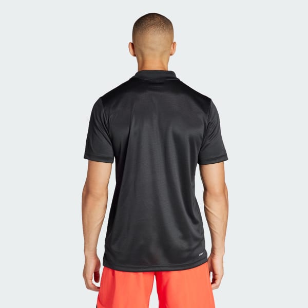 Black Train Essentials Training Polo Shirt