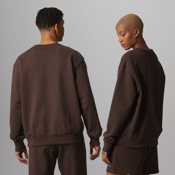 Brown Pharrell Williams Basics Crew Sweatshirt (Gender Neutral) M9479