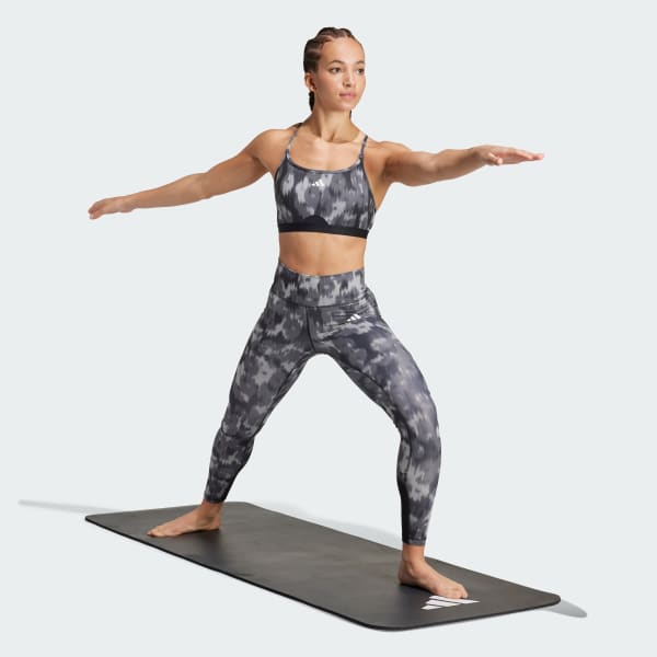 cerná Optime Essentials Allover Print Flower Tie-Dye Leggings