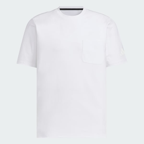 ホワイト プレミアム カジュアル レギュラーフィット 軽量 ニット 半袖 ポケットTシャツ