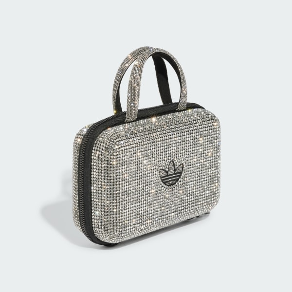 adidas シルバー ラインストーン クラッチバッグ adidas Rhinestone Clutch Bag - Silver | Free Shipping with adiClub