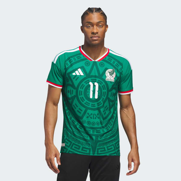 adidas Mexico 26 Home Gimenez Authentic Jersey - Green | Free