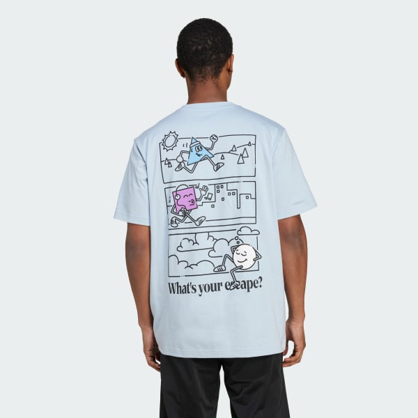 Blue Positivity Shapes Graphic Tee