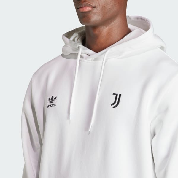 adidas Juventus Essentials Trefoil Hoodie - White | Men's Soccer