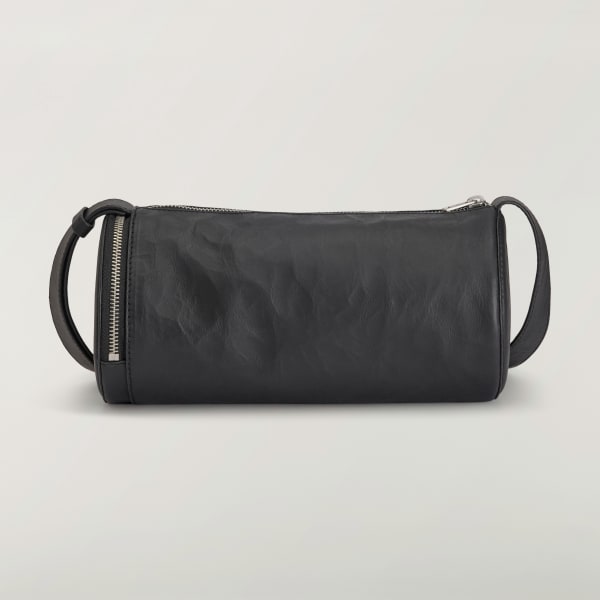 ブラック Y-3 LEATHER BARREL BAG