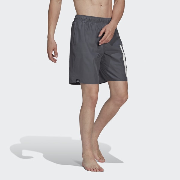 Gris Bañador Classic Length 3 bandas