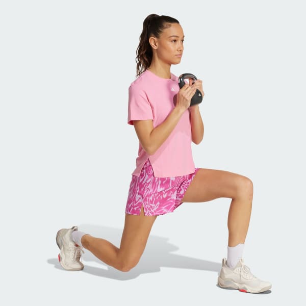 Morado Shorts de entrenamiento Train Essentials completamente estampado