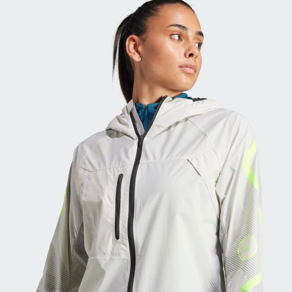 Hvid adidas by Stella McCartney TruePace Running jakke