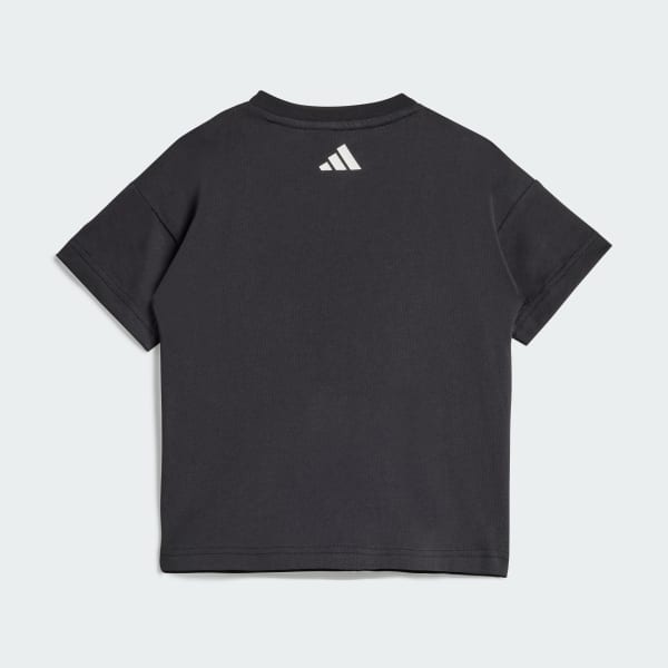 cerná SOUPRAVA MERCEDES - AMG PETRONAS FORMULA ONE TEAM DNA BABY JOGGER SHORT SLEEVE