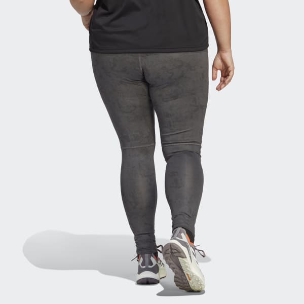 Grey Terrex Multi Allover Print Leggings (Plus Size)
