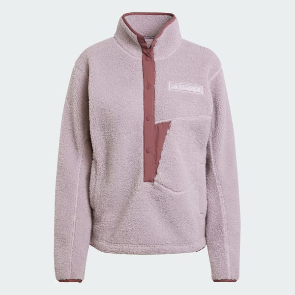 adidas Terrex Xploric High Pile Fleece Pullover Sweatshirt Purple adidas Ireland