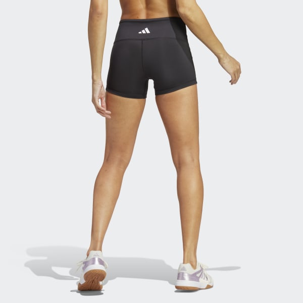 adidas 3-Stripes Short Leggings - Black, Women's Volleyball