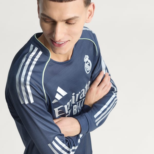 adidas Real Madrid 25/26 Long Sleeve Away Authentic Jersey