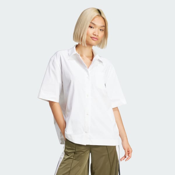 Branco Camisa Manga Curta Essentials Ripstop