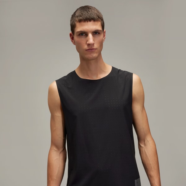 Y-3 U DRAWSTRING LONG TANK　adidas タンクトップ アディダス Y-3 RUNNING TANK TOP - ブラック | アディダス ジャパン