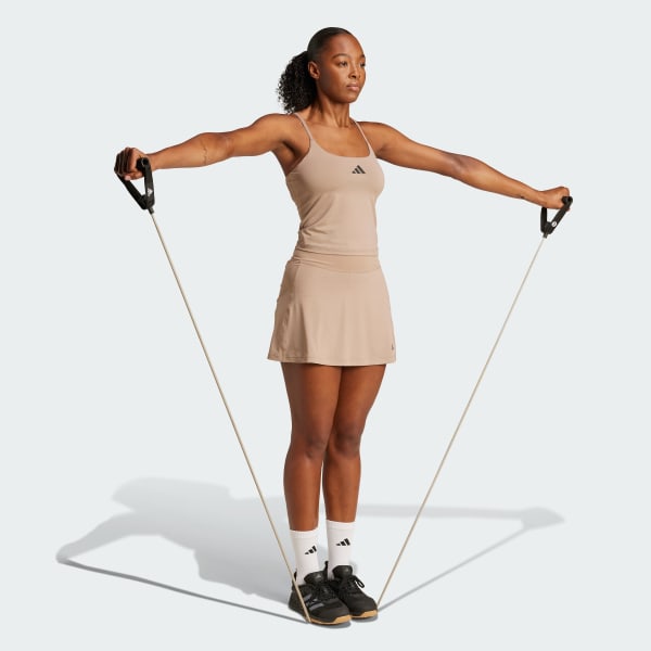 Marrom Shorts-Saia Optime Com Shorts Biker Integrado