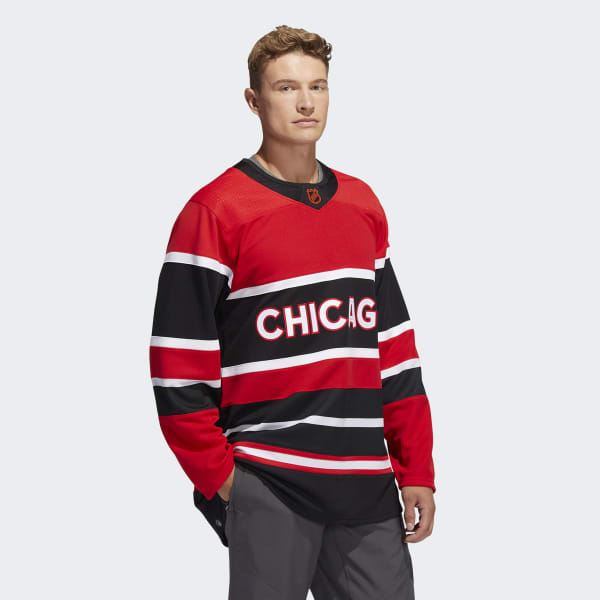 Adidas Blackhawks Authentic Reverse Retro Wordmark Jersey Red XS (44) Mens