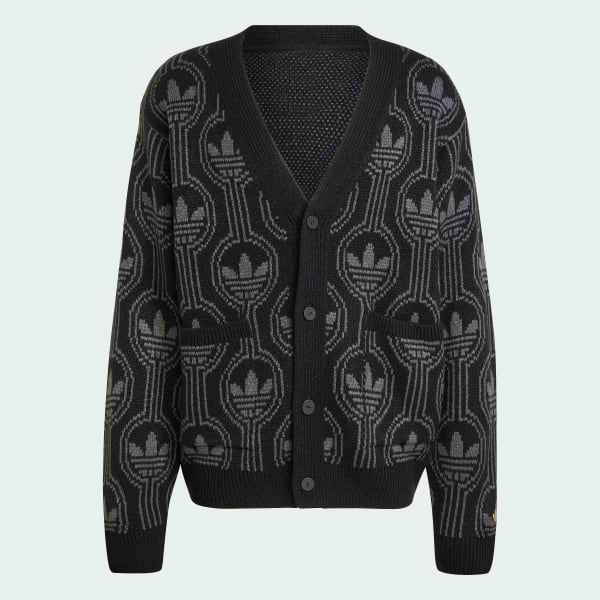 Black adidas Originals 70s Trefoil Cardigan
