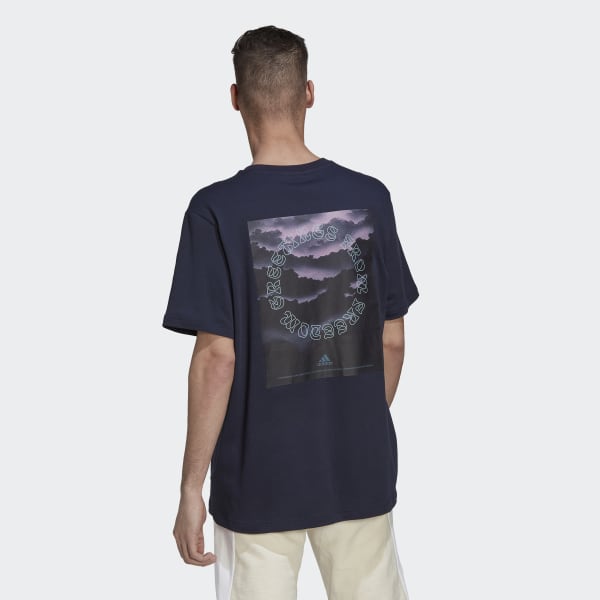 Blau Nature Graphic T-Shirt Q4152
