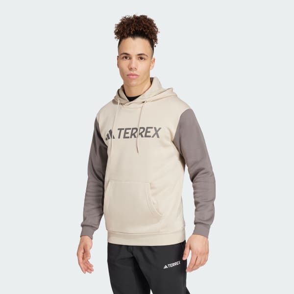 Beige Polera con Capucha Terrex Multi Logo Grande