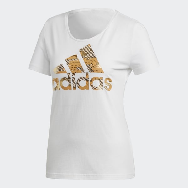 adidas Essentials Foil Badge of Sport Tee White adidas Malaysia