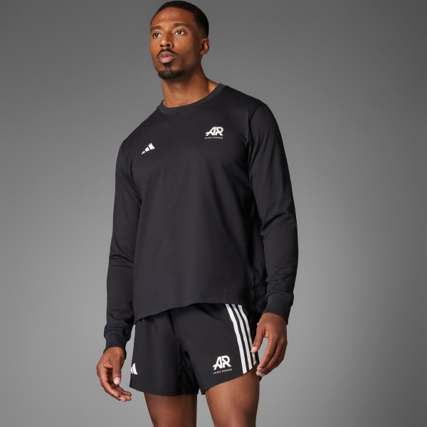 Svart Runners Long Sleeve T-shirt (Gender Neutral)