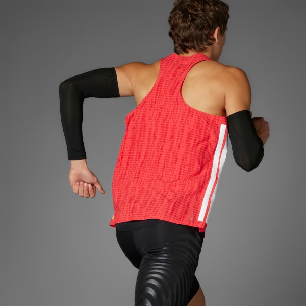 Red Adizero Running Singlet