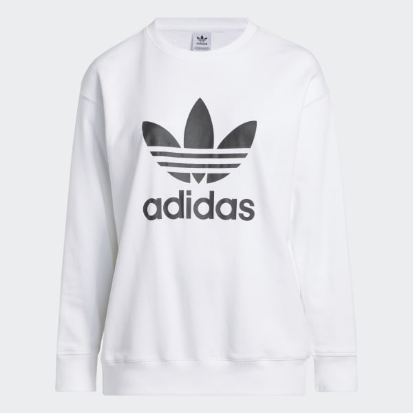 Adidas trefoil sweatshirt shop ladies