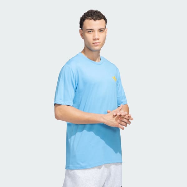Blue adidas Originals Trefoil Doodle Tee