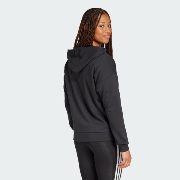 adidas Essentials Linear Full Zip French Terry Hoodie Black adidas Finland