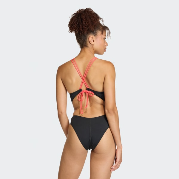 Zwart Ripstream 3-Stripes Tie-Back Badpak