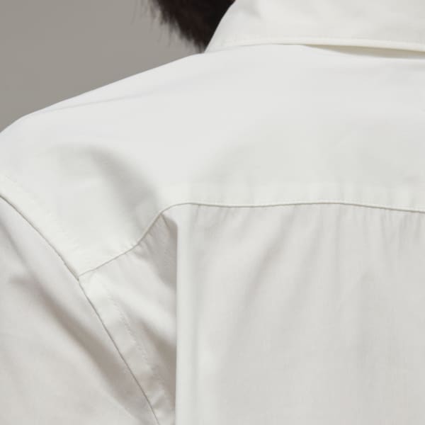 Hvid Y-3 Classic Chest Logo Button-Down skjorte