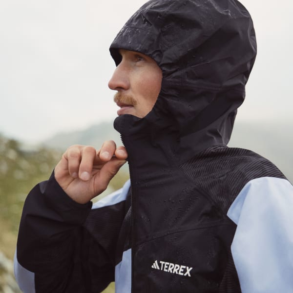 adidas TERREX Xperior Hybrid Rain Jacket - Blue | Men's Hiking | adidas US