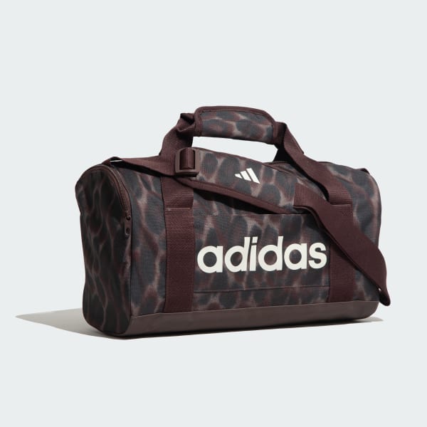 Brown Linear Graphics Duffel Bag Extra Small