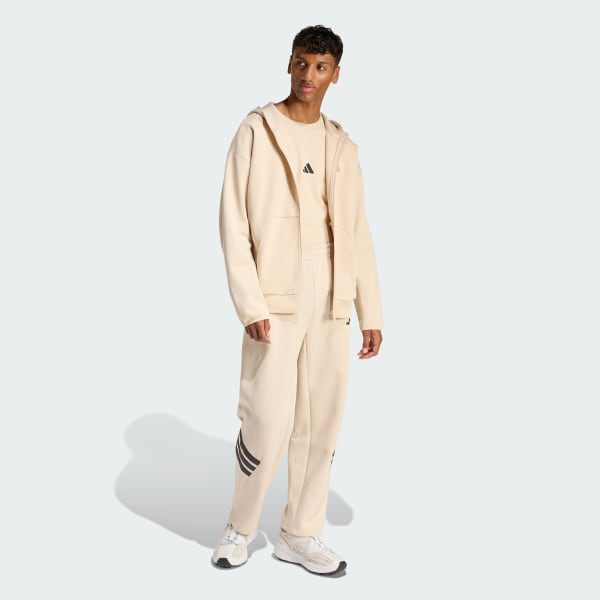 Beige Future Icons Small Logo Full-Zip Hoodie