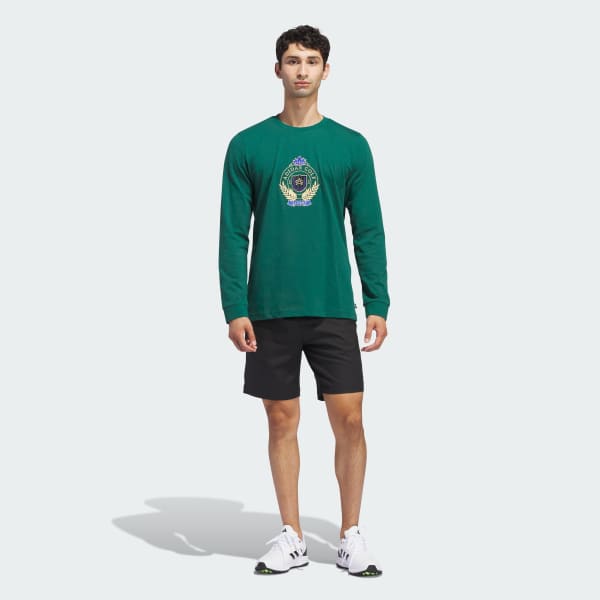 adidas Go To Crest Graphic Long Sleeve T Shirt Green adidas UK