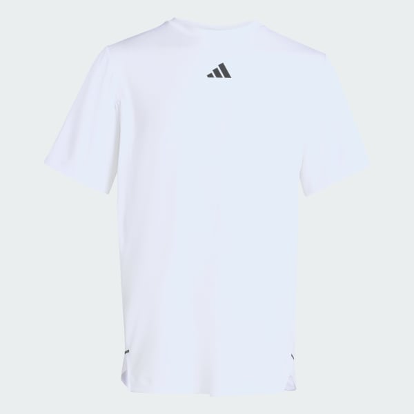 สีขาว เสื้อยืด D4T PrimeLift 3 STRIPES