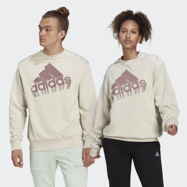 Bege Sweatshirt em Moletão Brand Love Essentials (Unissexo)
